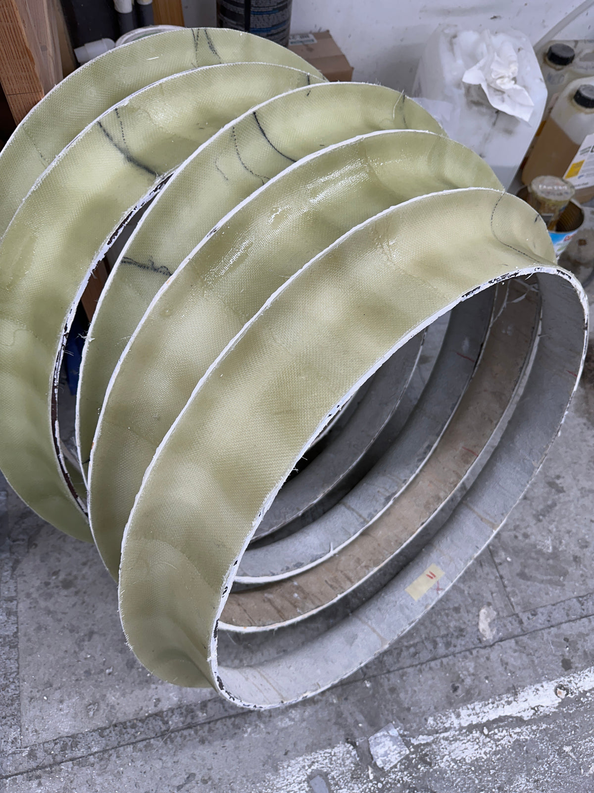 Fiberglass pre-molded fan shroud inlets