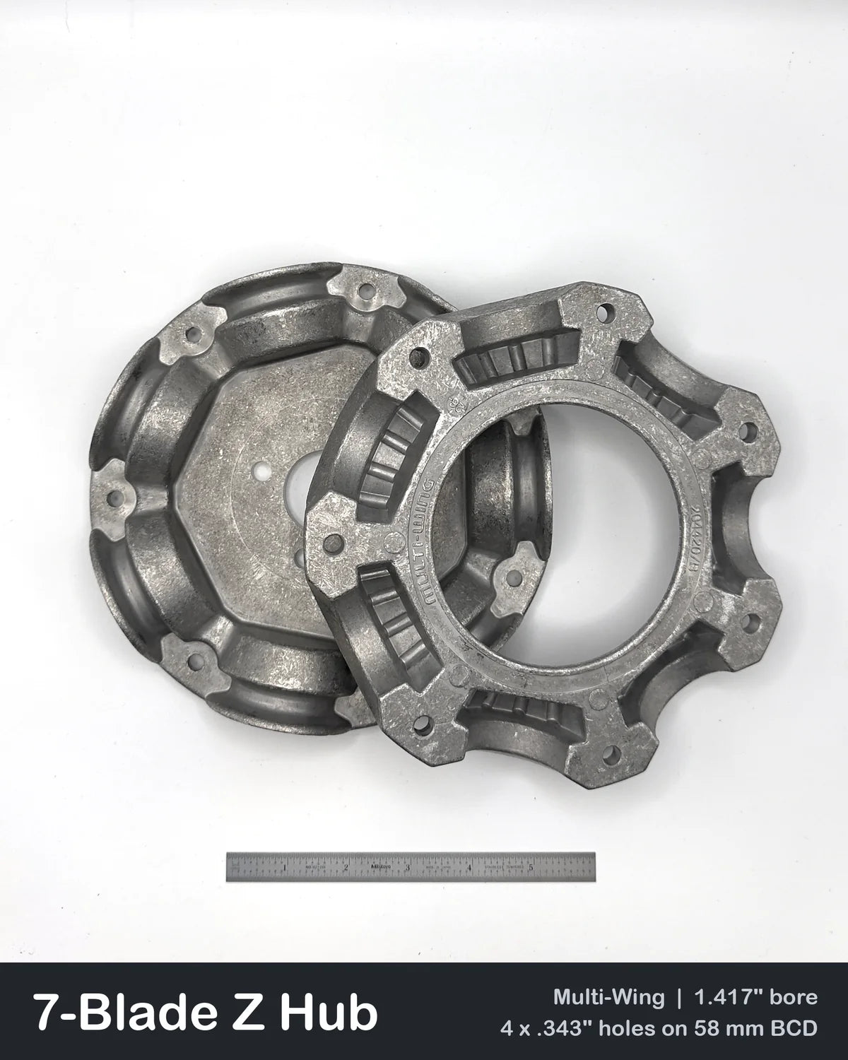 7-Blade Multiwing Z Hub Set, 1.417" Bore, 4-Bolt 58 mm BCD