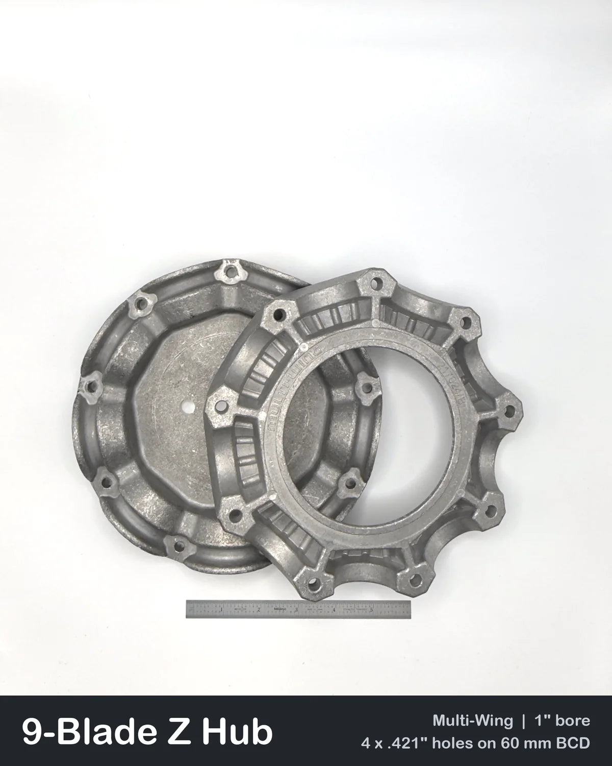 9-Blade Multiwing Z Hub Set, 1" Bore, 4-Bolt 60 mm BCD