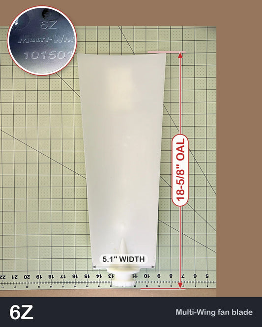 Multiwing 6Z fan blade, natural nylon, on 1 inch grid