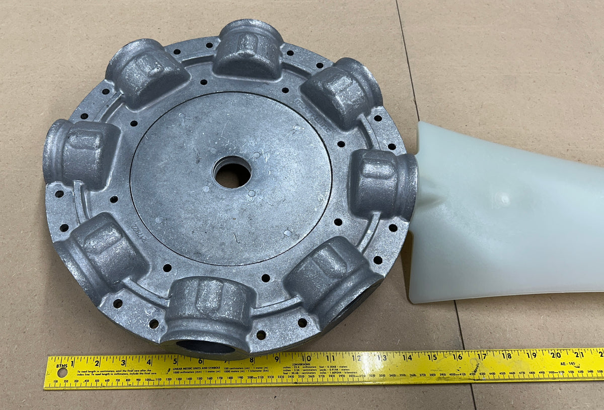 8-Blade Multiwing W Hub and Retaining Flange, Aluminum, photo 3
