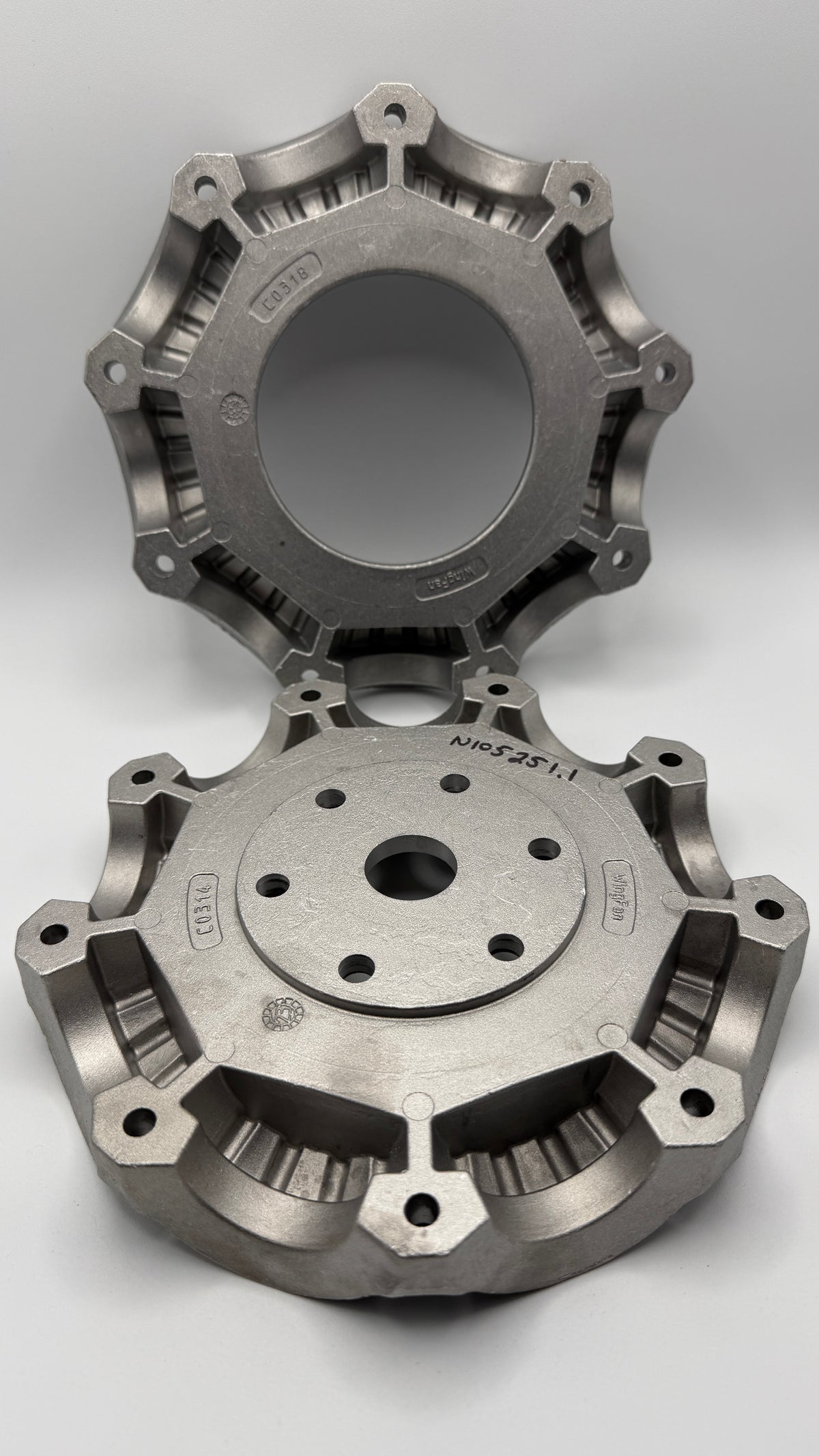 9-Blade Wing Fan Z Hub Set, Flange Mount, Rotax Pattern