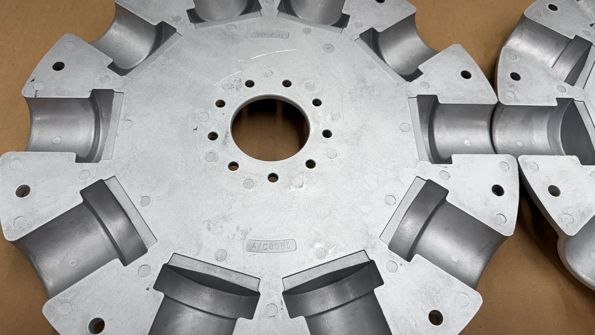 10-Blade Wing Fan T Hub Set, Aluminum, 75mm Bore, 9-Bolt, photo 2