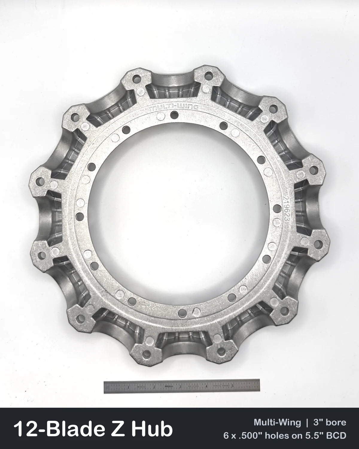12-Blade Multiwing Z Hub Set, 3" Bore, 6-Bolt 5.5" BCD