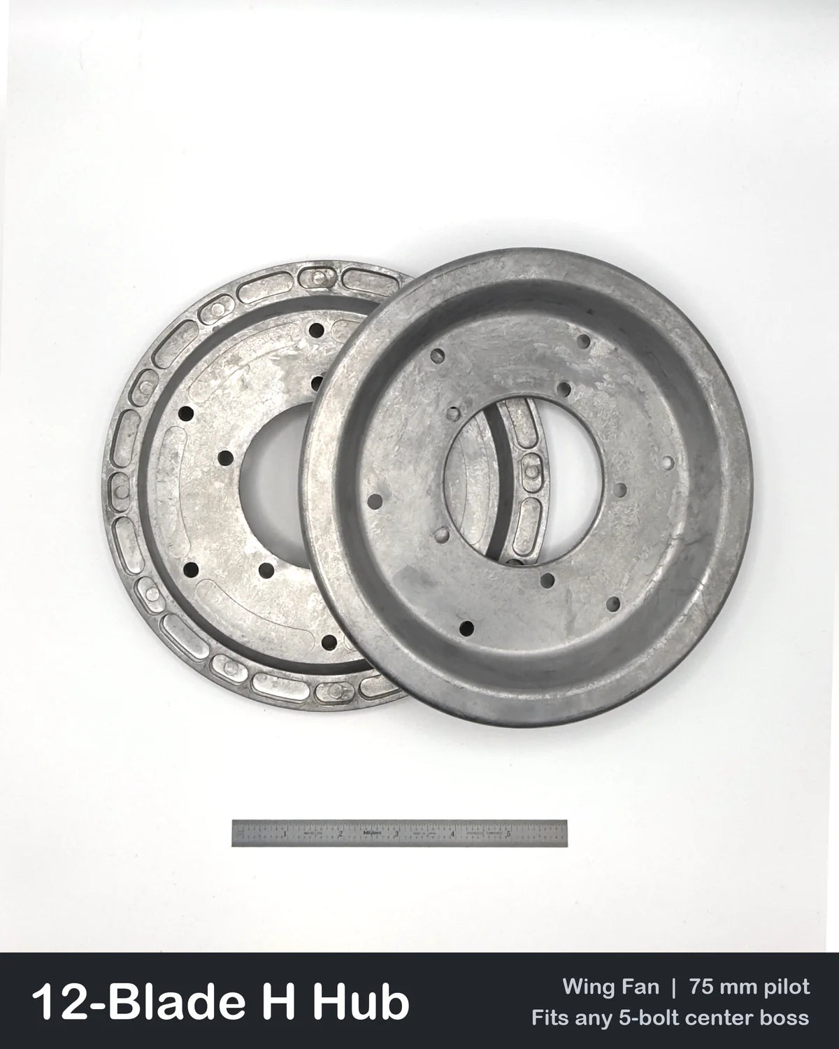 Wing Fan 12-blade H hub set, 75 mm 5-bolt, second view