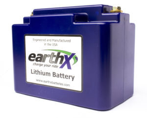 EarthX Lithium starting battery.